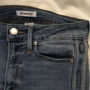 Good American line-detailed jeans